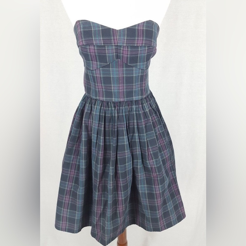 Jack Wills plaid dress, size 6, NWT